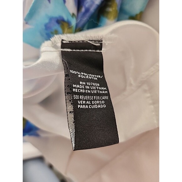 Karin Stevens A-line Dress Sleeveless Floral Rear Zip Size 10 Spring Garden - Picture 13 of 13